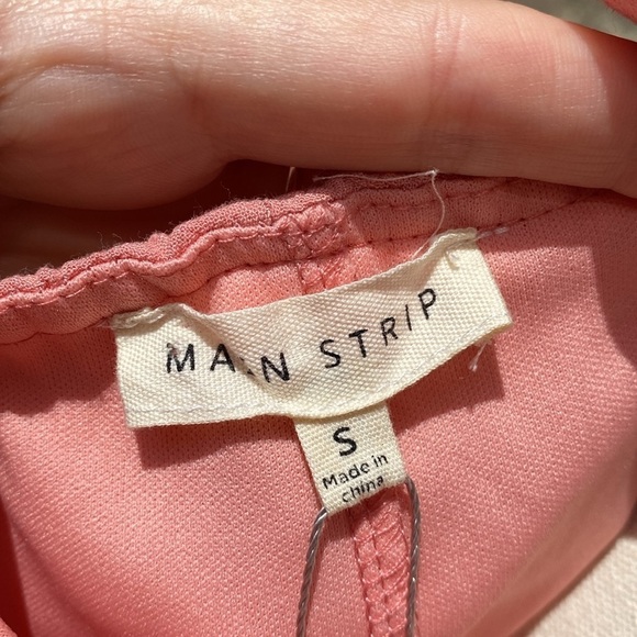 Wide leg Crop Jumpsuit in rose pink with sweetheart neckline size Small - Picture 14 of 15